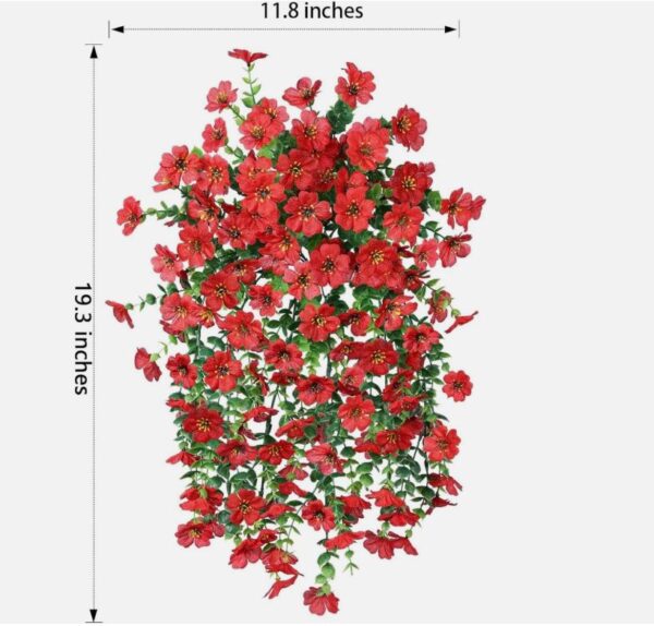 durable red fake daisy hanging plants ideal for home and garden decor