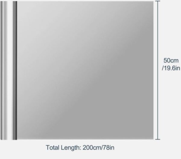 50x200cm self adhesive mirror reflective wall sticker tile film paper home decor