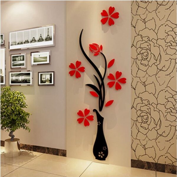 3d diy vase flower plum tree vinyl art wall sticker mural decal home room decor