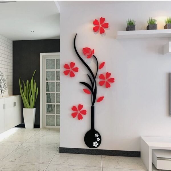 3d diy vase flower plum tree vinyl art wall sticker mural decal home room decor